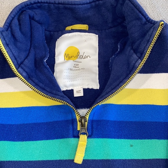 Boys Mini Boden 1/4 Zip Pullover - Picture 6 of 11